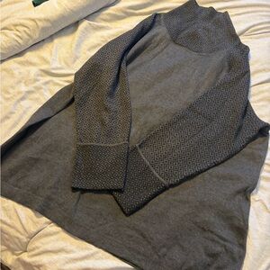 Dakini Gray Patterned Cowl Neck Sweater
